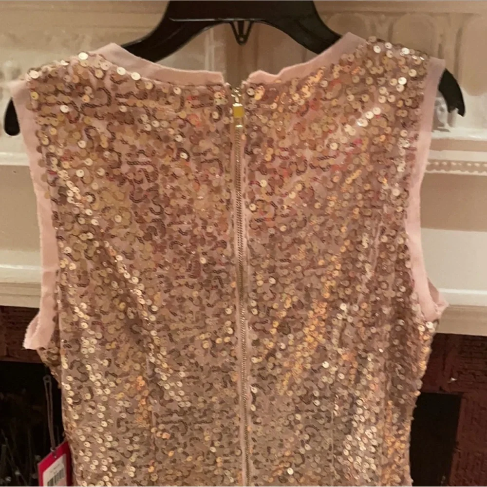 Vince Camuto | Rose Gold Sequin Mini Dress - Picture 4 of 4